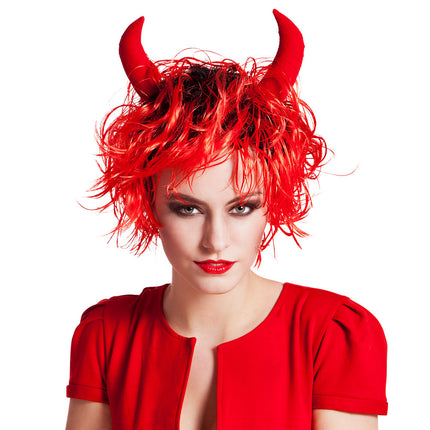 Halloween Perücke lockig rot