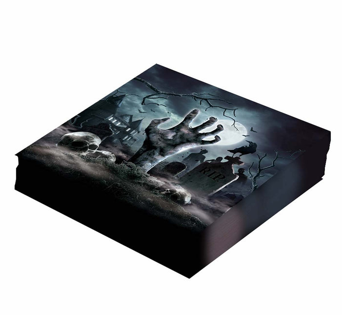 Halloween Friedhofs-Servietten 33cm 12 Stk.