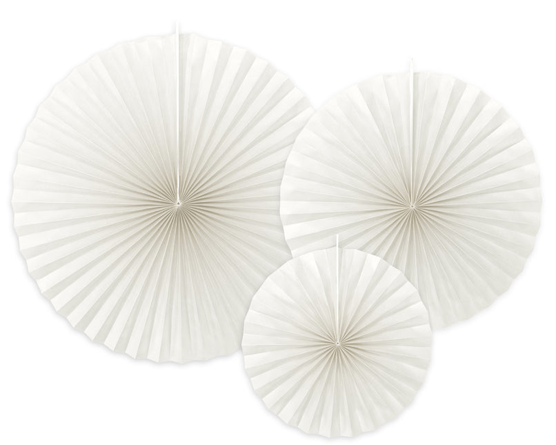 Papierfächer Offset Weiß Set 23-40cm 3 Stück