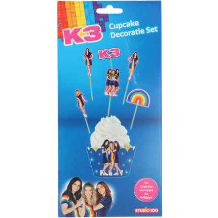 Cupcake Deko Set K3 12-teilig