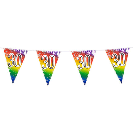 Regenbogengirlande 30 Jahre 6m