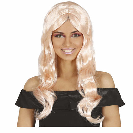 Blonde Perücke Langes Haar gewellt