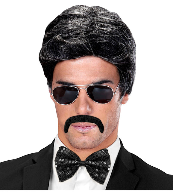 Schwarzer Fake Schnurrbart Macho