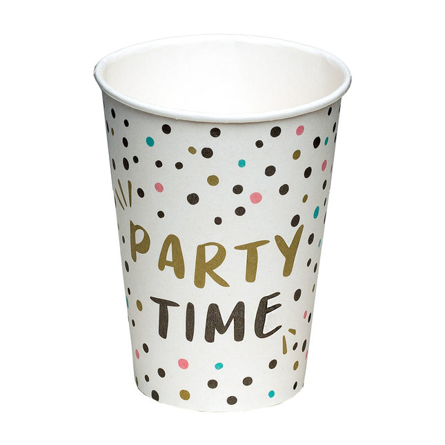 Becher Party Time Papier 210ml 8 Stk.