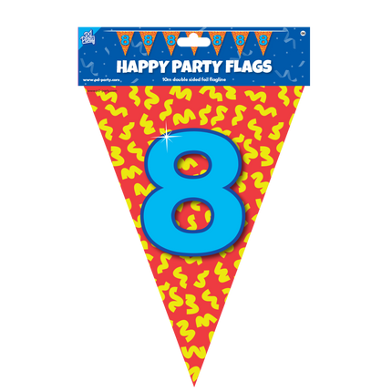 Flagline 8 Jahre Farbig 10m