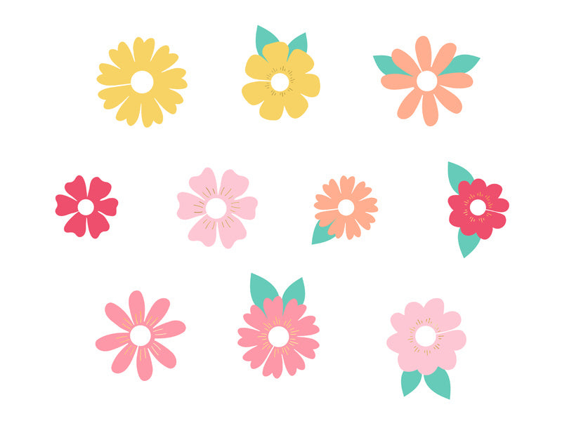 Glasdekoration Blumen 10cm 10Stk