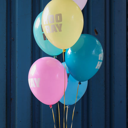 Ballons Hip Hip Hooray 33cm 6 Stk.