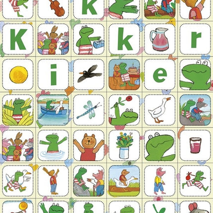 Frosch und Freunde Aufkleber Klein