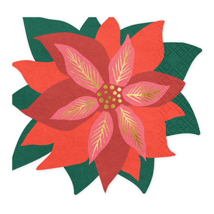 Servietten Roter Weihnachtsstern 15,5cm 20Stück