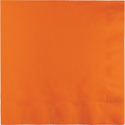 Orangefarbene Servietten 3-lagig 41cm 25Stk