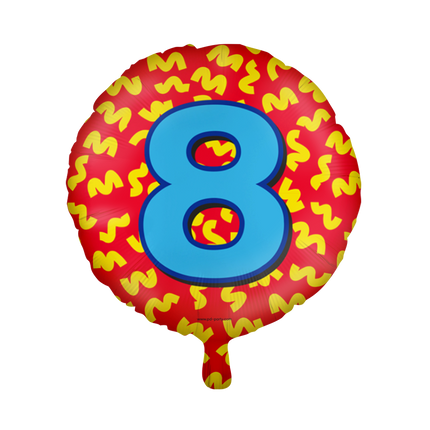 Heliumballon 8 Jahre Bunt Leer 46cm