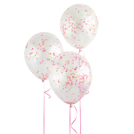 Konfetti Ballons Neonfarben 30cm 6 Stück
