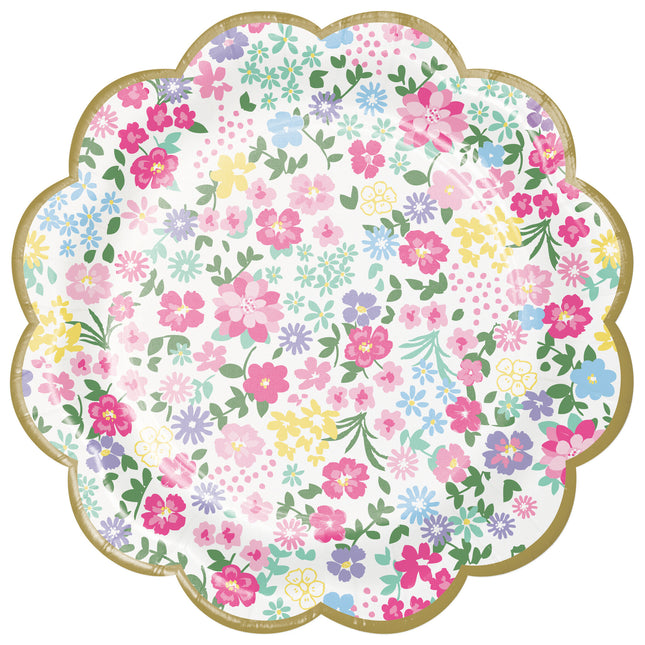 Teller Blumen 18cm 8Stk