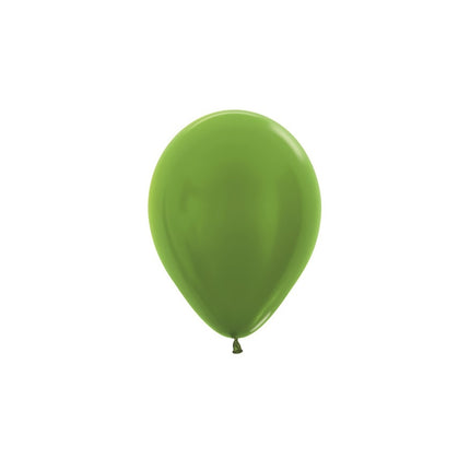 Ballons Metallic Limettengrün 12cm 50Stk.