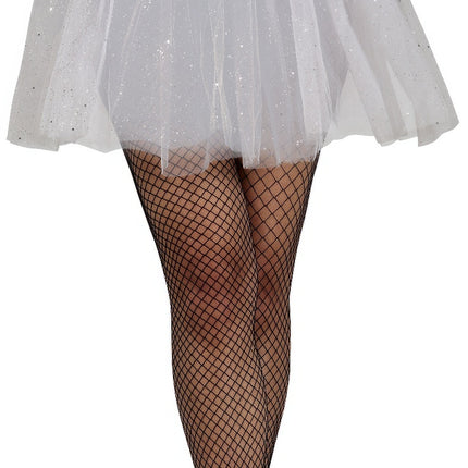 Weißes Tutu Damen Glitzer 40cm