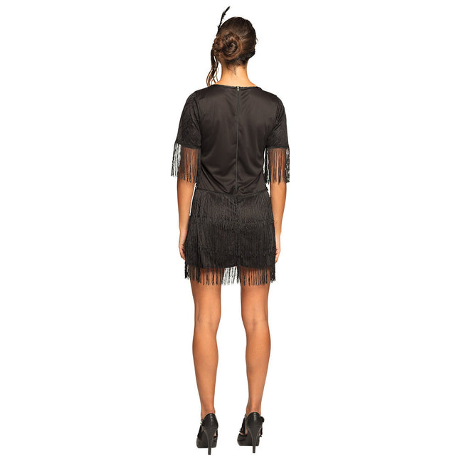 Charleston Kleid Damen Schwarz