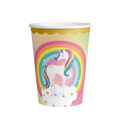Einhorn Becher 9cm 8Stück