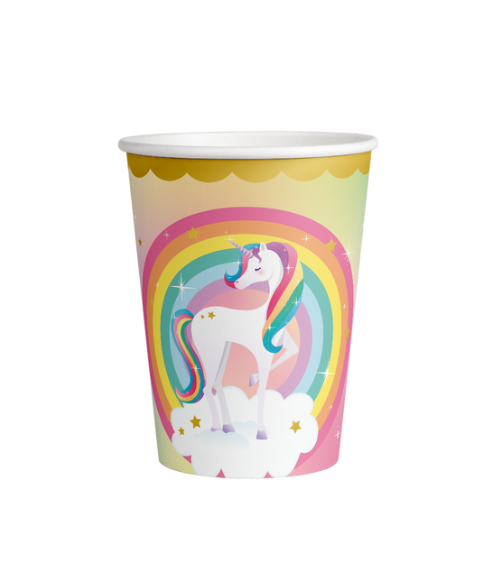 Einhorn Becher 9cm 8Stück