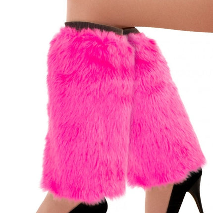 Legwarmers Plüsch Rosa