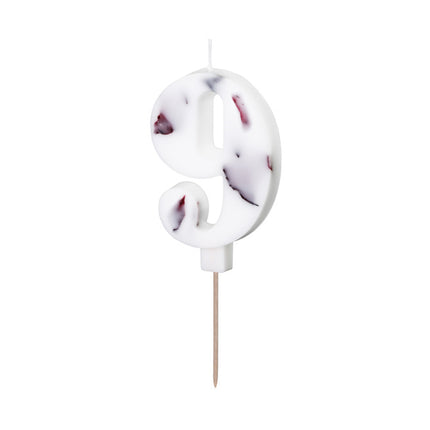 9 Jahr Kerze Blütenblätter 8cm