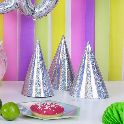 Partyhüte Holographischer Glitzer 16cm 20Stk