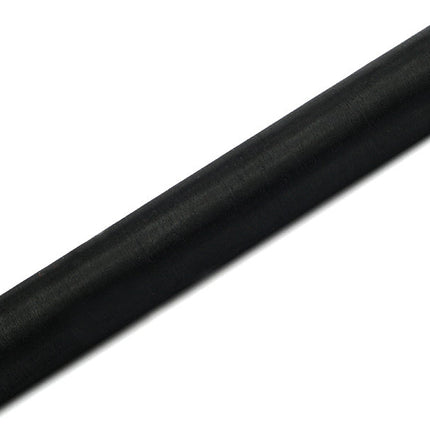 Schwarze Organza-Rolle 36cm 9m