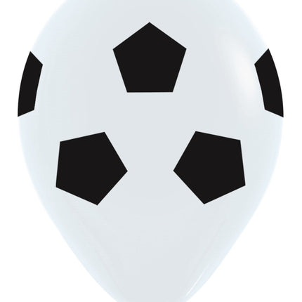 Ballons Fußball Weiß 30cm 25Stk