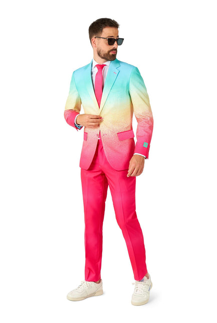 Regenbogen Fuchsia Blau Anzug Männer <tc>OppoSuits</tc>