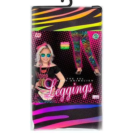 Neon 80S Legging Girl