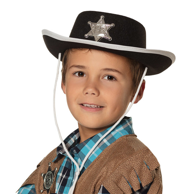 Schwarzer Cowboyhut Kind