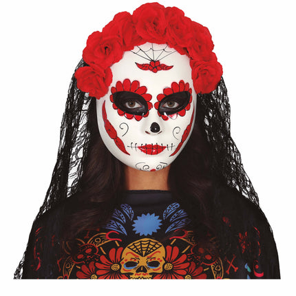 Dia De Los Muertos Maske Schleier