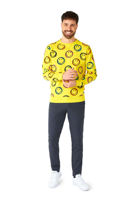 Smiley Smudge Pullover Männer <tc>OppoSuits</tc>