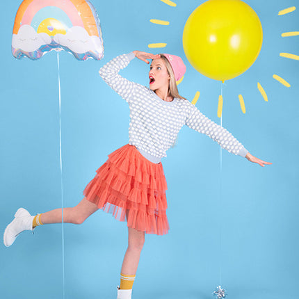 Helium Ballon Regenbogen Leer 55cm