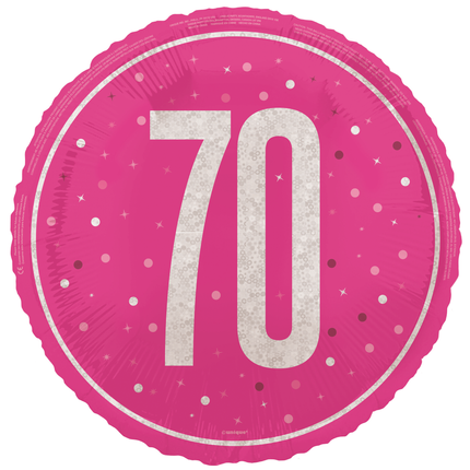 70 Jahre Heliumballon Rosa Leer 45cm