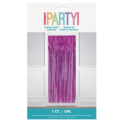 Fuchsia Türvorhang Metallic 2m