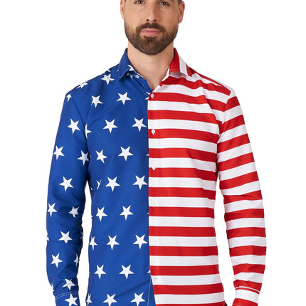 USA Flaggen Shirt Männer Suitmeister