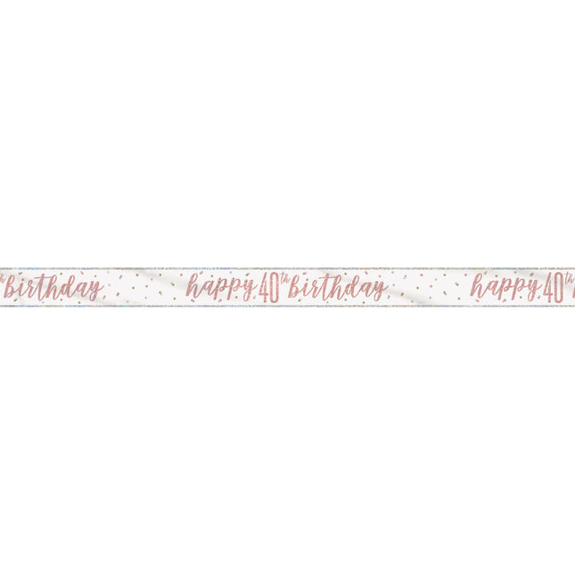 Barrier Ribbon 40 Years Rose Gold 2.75m