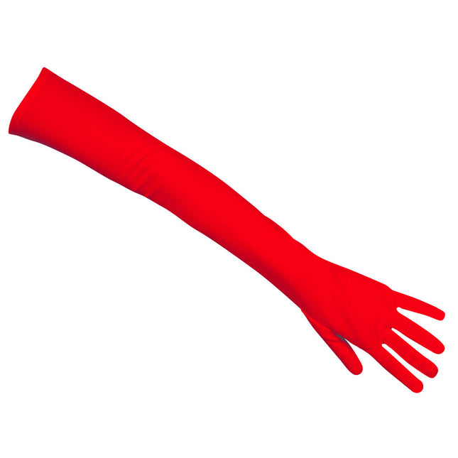 Rote Handschuhe lang 40cm