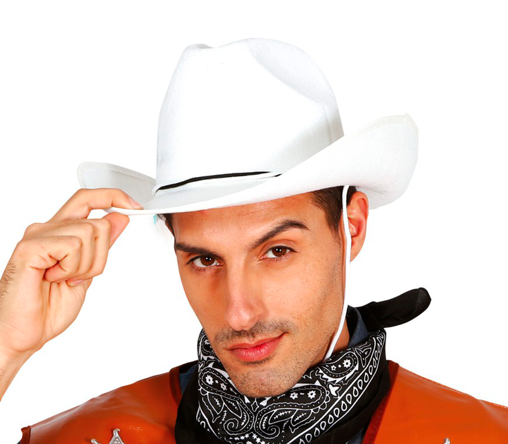 Weißer Cowboyhut