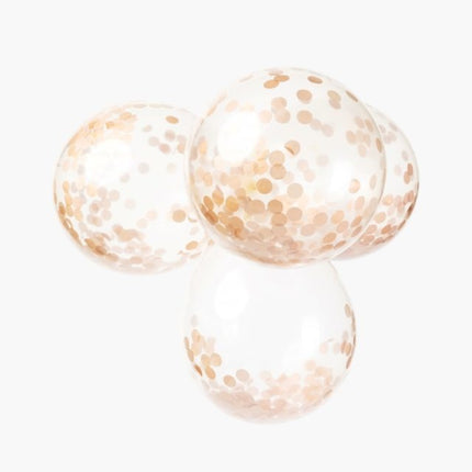 Konfetti-Ballons Rose Gold 12cm 6Stück