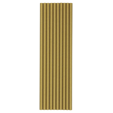 Goldene Strohhalme Papier 10 Stk.