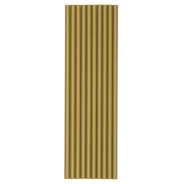 Goldene Strohhalme Papier 10 Stk.