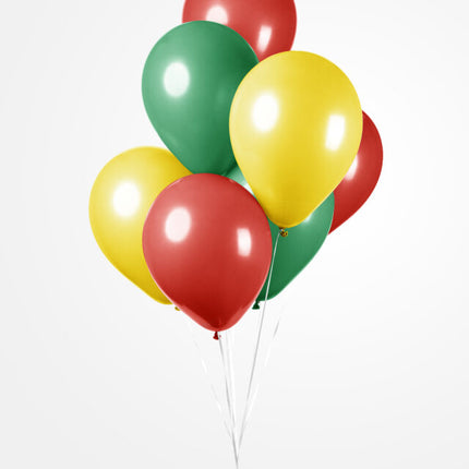 Rote Gelbe Grüne Luftballons 30cm 10Stück