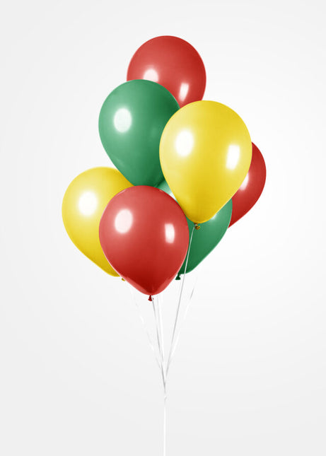 Rote Gelbe Grüne Luftballons 30cm 10Stück