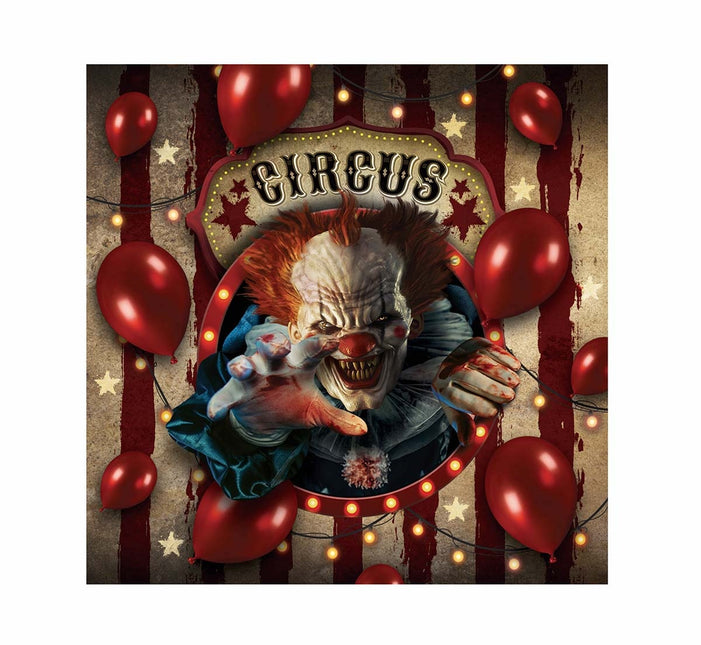 Halloween Servietten Clown 33cm 12 Stk.