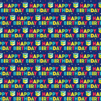 Geschenkpapier Happy Birthday Cake 1.52m