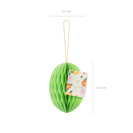 Hellgrünes Honigwaben-Osterei 12cm
