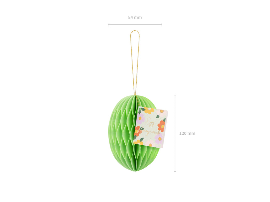 Hellgrünes Honigwaben-Osterei 12cm