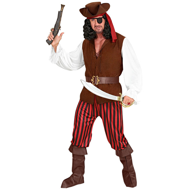Piratenanzug Braun Rot Männer