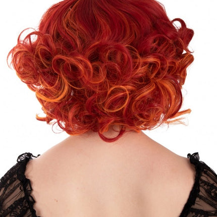 Perücke Arlene Kurz Mit Locken Rot Orange